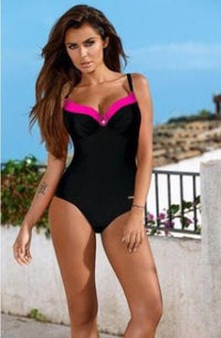 Women's Sweetheart Contrast-Trim One-Piece Swimsuit - KaleaBoutique.com