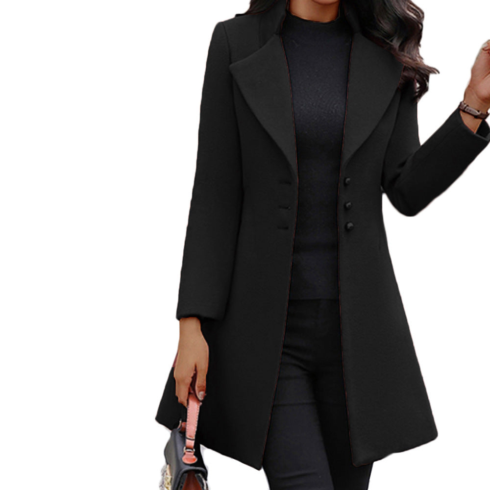 KaleaBoutique Women's Slim-Fit Single-Breasted Coat - KaleaBoutique.com