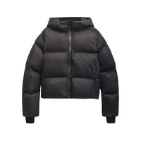 Women’s Black Hooded Jacket with Zipper Pockets - KaleaBoutique.com