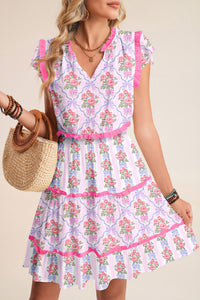 KaleaBoutique Stylish Tiered Ruffles Sleeveless Summer Floral Dress - KaleaBoutique.com