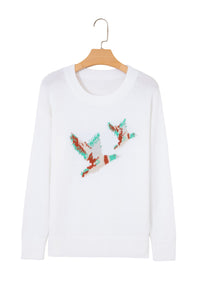 Drop Shoulder Round Neck Long Sleeve Pullover Sweater - KaleaBoutique.com