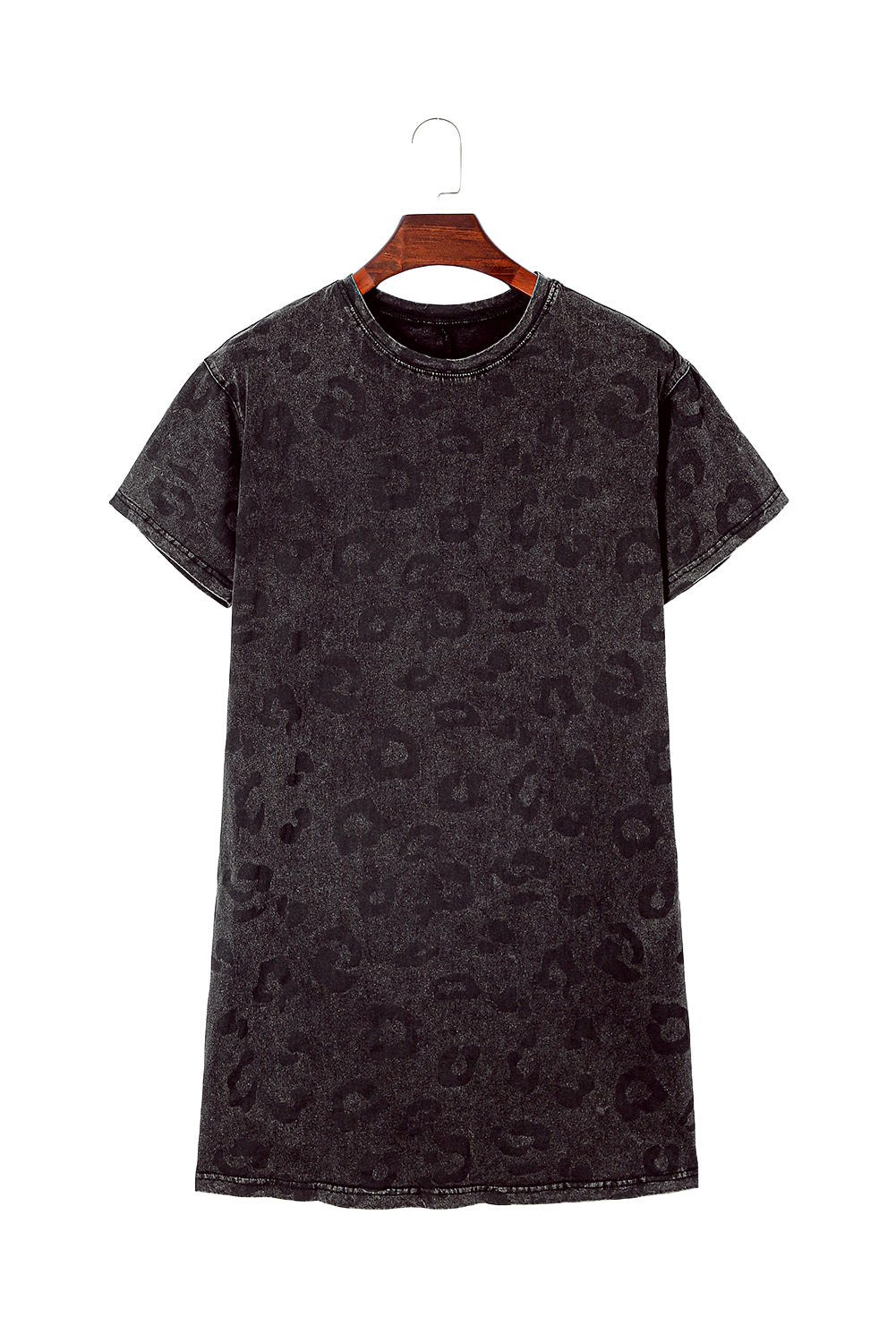KaleaBoutique Stunning Vintage Washed Leopard T-Shirt Dress with Pockets - KaleaBoutique.com