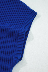KaleaBoutique Comfortable Patch Pocket Ribbed Knit Short Sleeve Sweater - KaleaBoutique.com