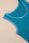 KaleaBoutique Metallic Sheen Edge Scoop Neck Tank Top - KaleaBoutique.com