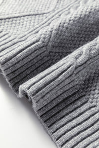 KaleaBoutique Comfortable Cable Knit Drop Shoulder Loose Fit Sweater Dress - KaleaBoutique.com