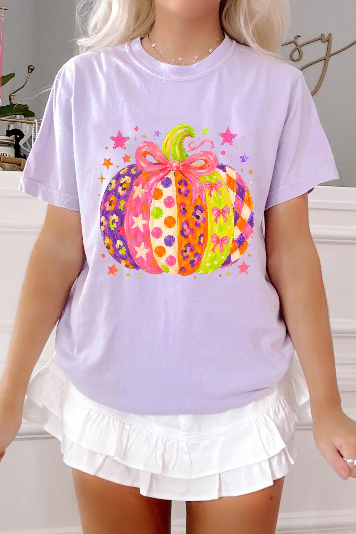 KB Orchid Petal Playful Pumpkin Halloween Tee - KaleaBoutique.com