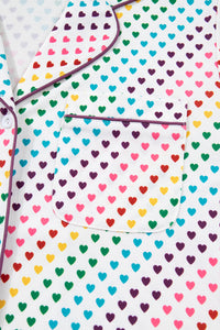 KaleaBoutique Stylish Pride Heart Print Valentines Long 2pcs Pajama Set - KaleaBoutique.com