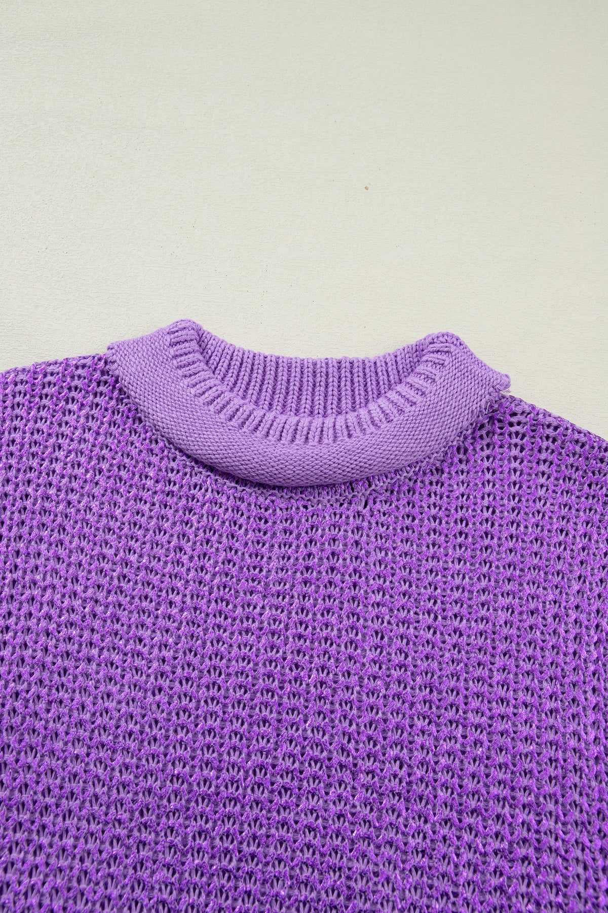 KaleaBoutique Stylish Solid Color Knit High Neck Short Sleeve Sweater - KaleaBoutique.com