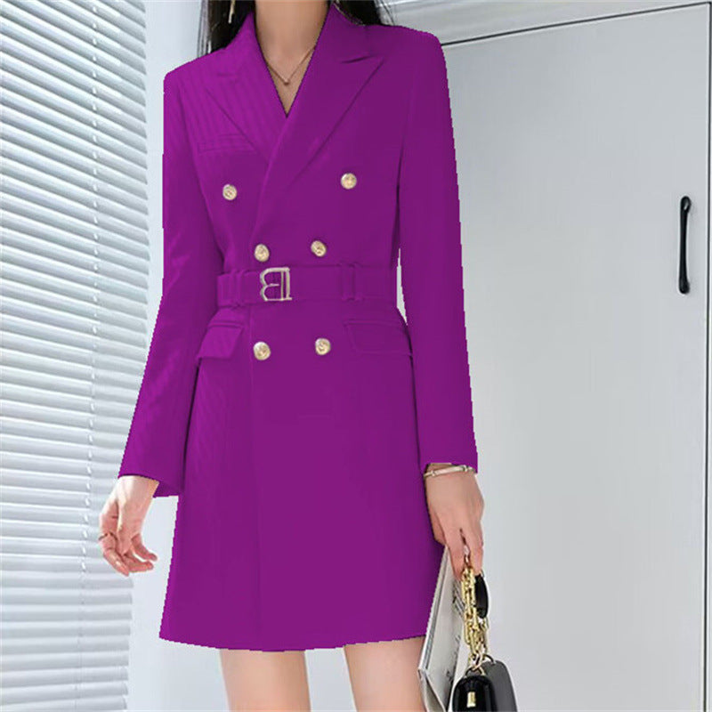 Office Lady Style Slimming Waist Trimming Coat Women's Top - KaleaBoutique.com