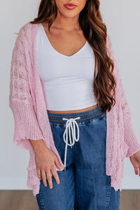KaleaBoutique Comfortable Drop Shoulder Crochet Knit Open Front Cardigan - KaleaBoutique.com