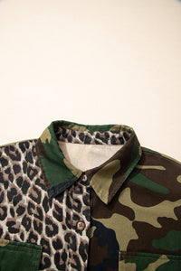 Leopard Camo Patchwork Oversize Shacket - KaleaBoutique.com