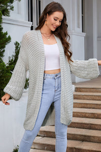 KaleaBoutique Stylish Chunky Oversize Knit Drop Shoulder Puff Sleeve Cardigan - KaleaBoutique.com