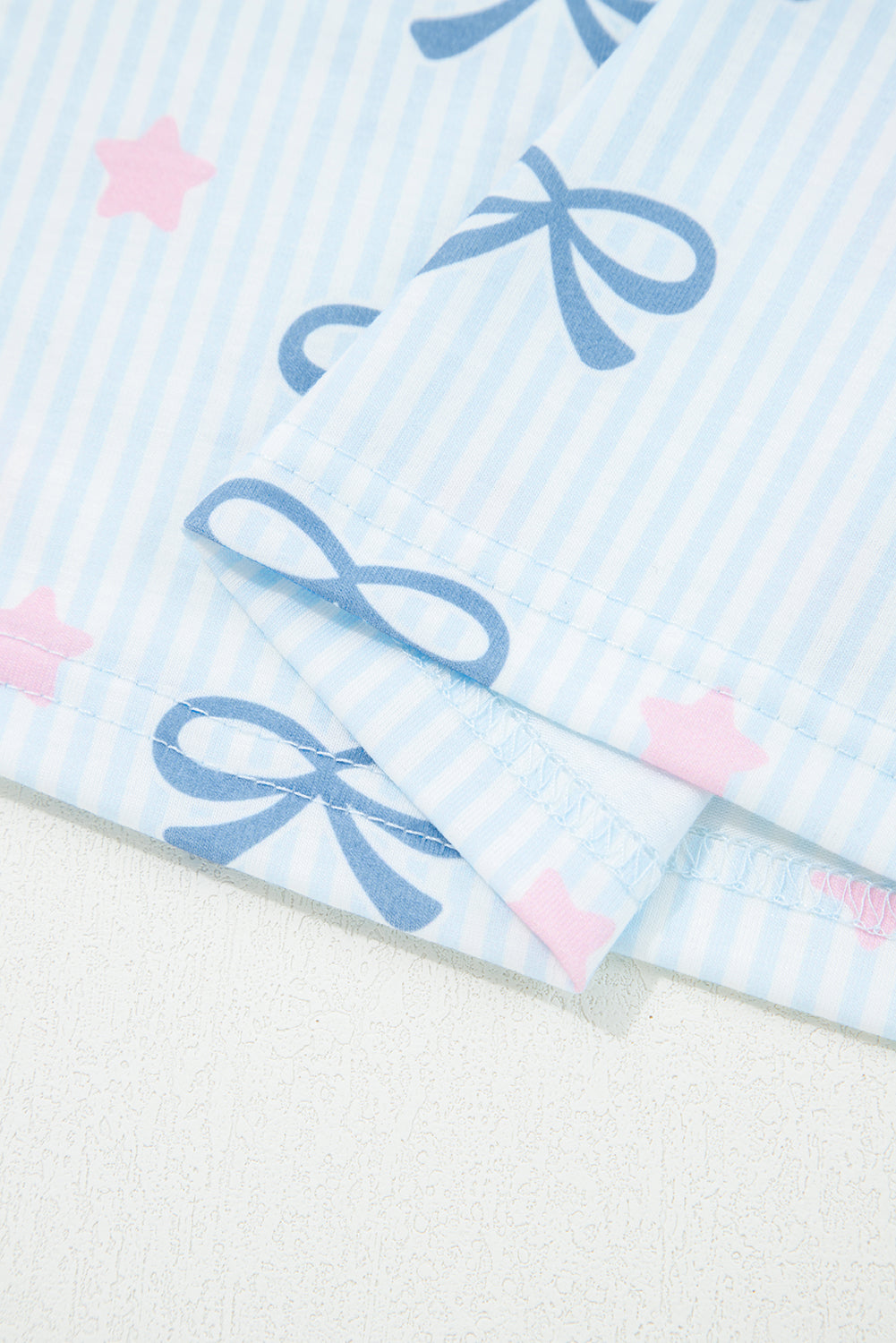 KaleaBoutique Stylish Bow Star Print Tied Detail 2pcs Lounge Set - KaleaBoutique.com