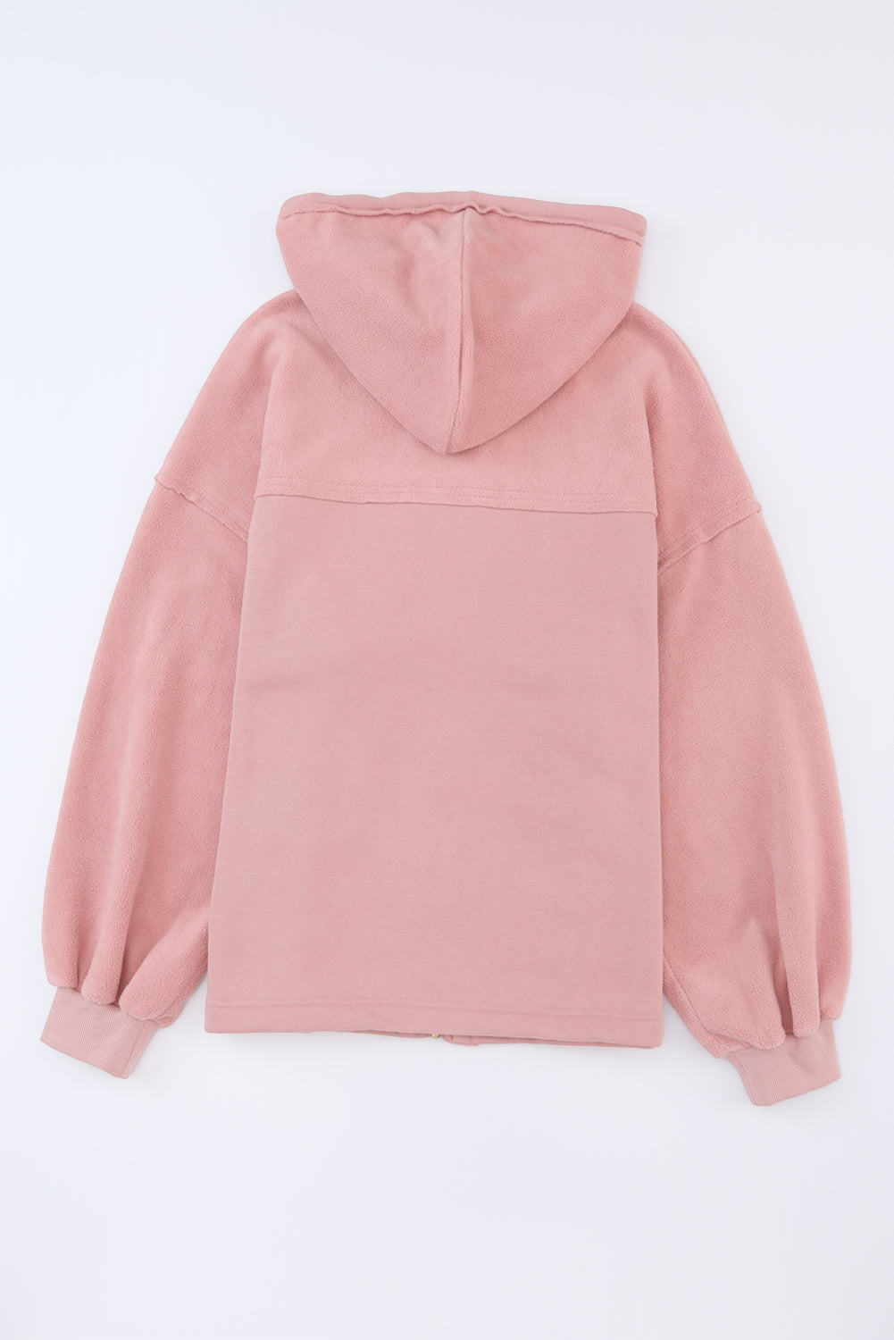 Flap Pocket Drawstring Hood Zip Up Jacket - KaleaBoutique.com