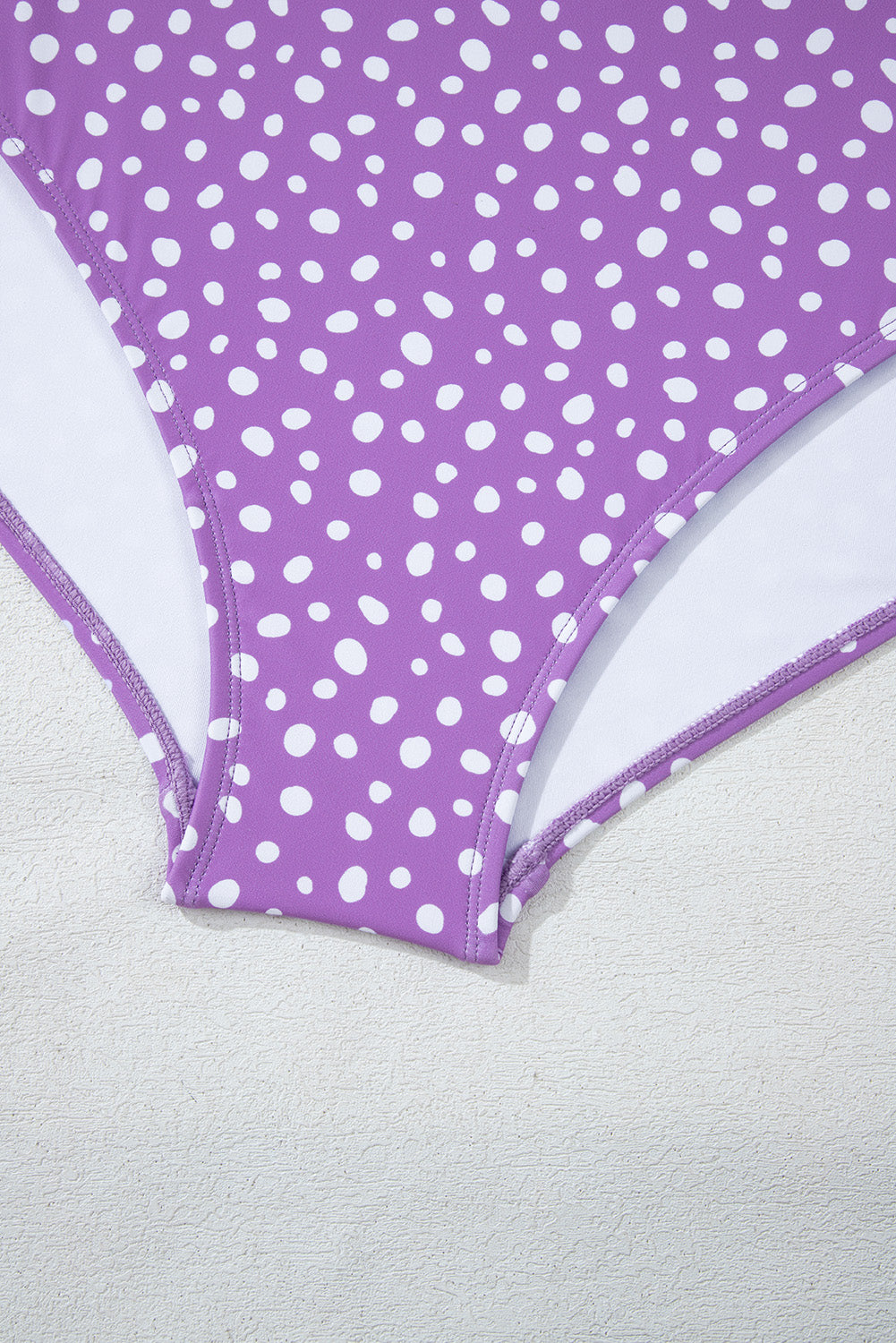 Plus Size Polka Dot Print Ruffled Knotted V Neck Tankini Set - KaleaBoutique.com