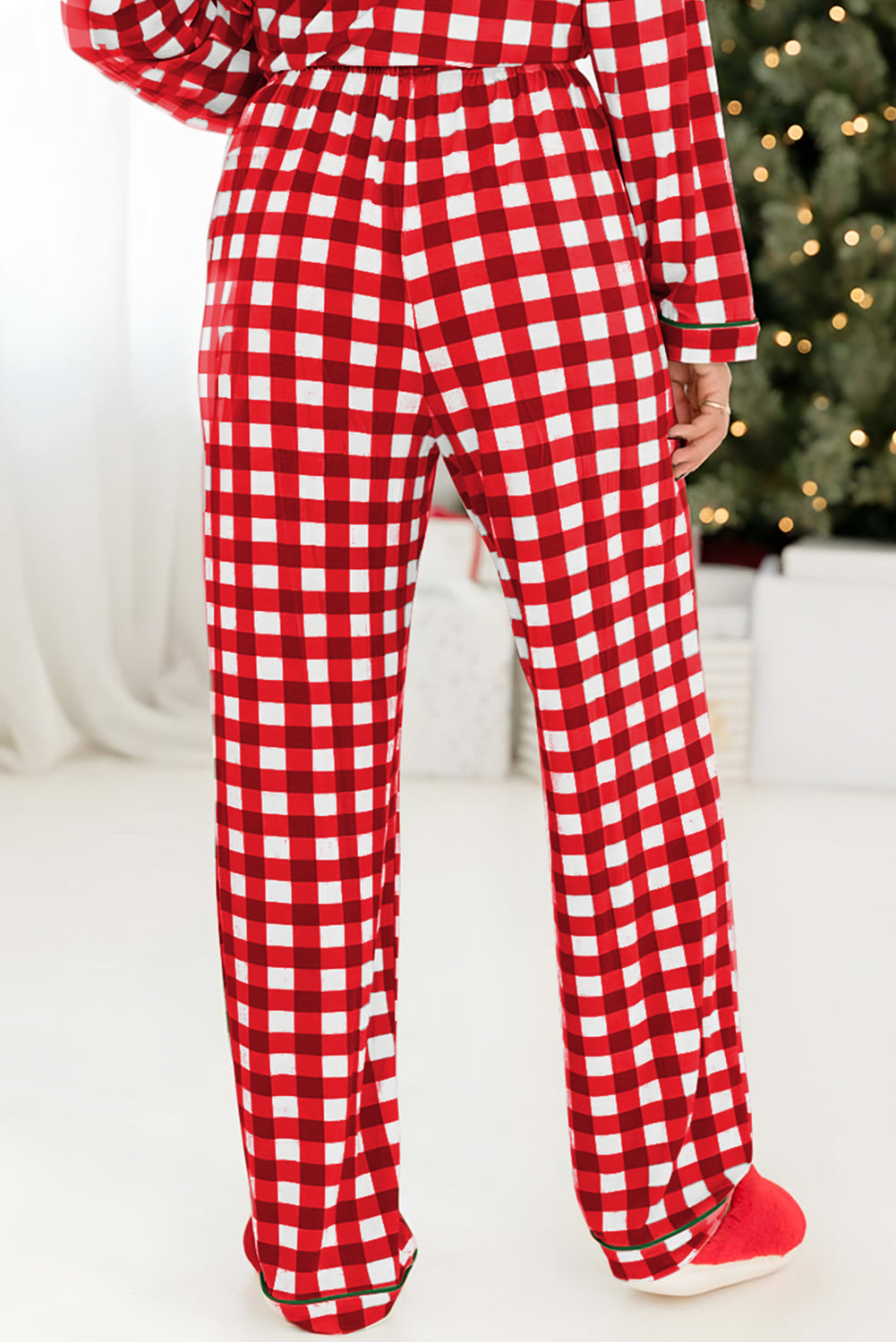KaleaBoutique Stylish Christmas Plaid Print Shirt and Pants Pajama Set - KaleaBoutique.com