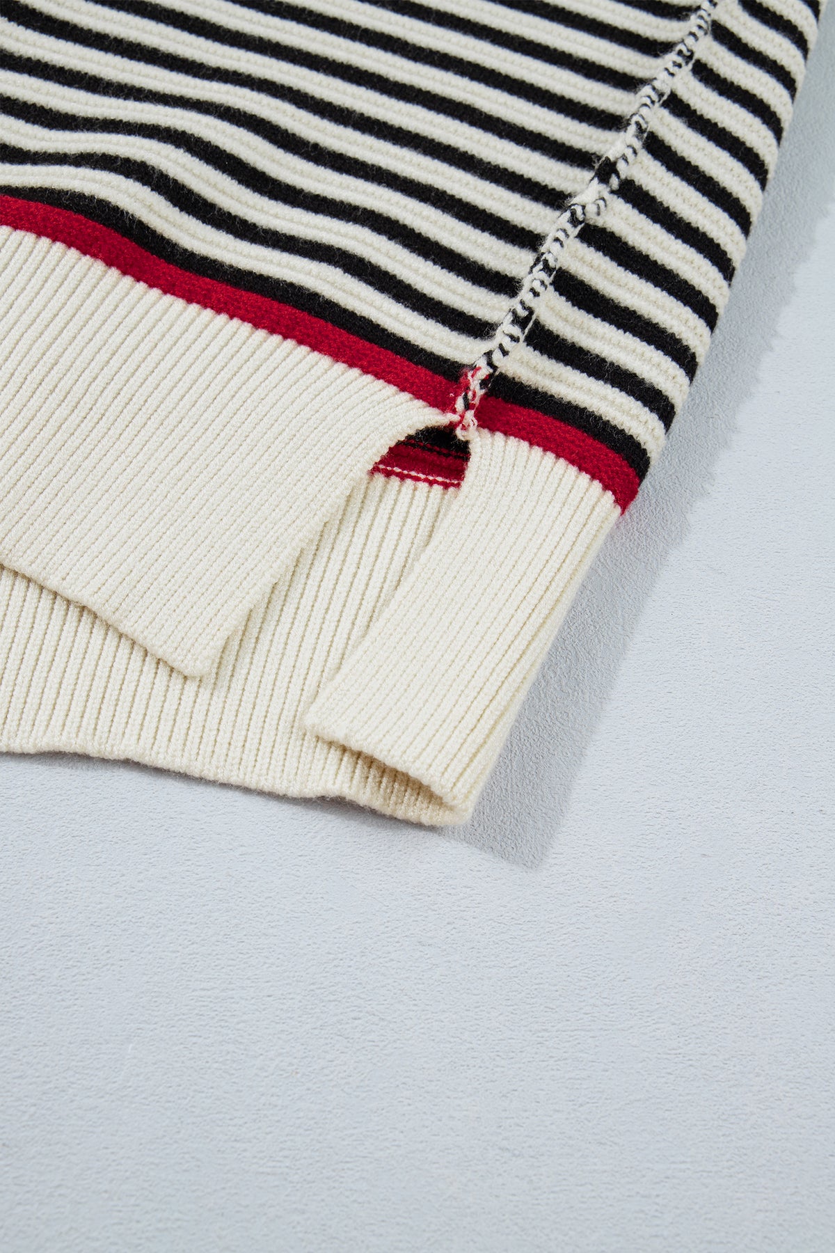 Ribbed Trim Drop Shoulder Oversized Sweater - KaleaBoutique.com