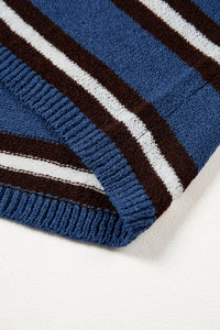 KaleaBoutique Comfortable Striped Drop Shoulder Button Cardigan - KaleaBoutique.com