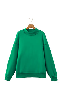 KaleaBoutique Comfortable Oversize Drop Shoulder Reversible Mock Neck Sweatshirt - KaleaBoutique.com