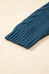 Cable Knit Button Front Pocketed Baggy Cardigan - KaleaBoutique.com