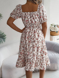 Floral Print Square Collar Dress Summer Fashion Ruffles Dresses Women's Clothing - KaleaBoutique.com