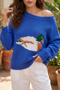Drop Shoulder Long Sleeve Sweater - KaleaBoutique.com
