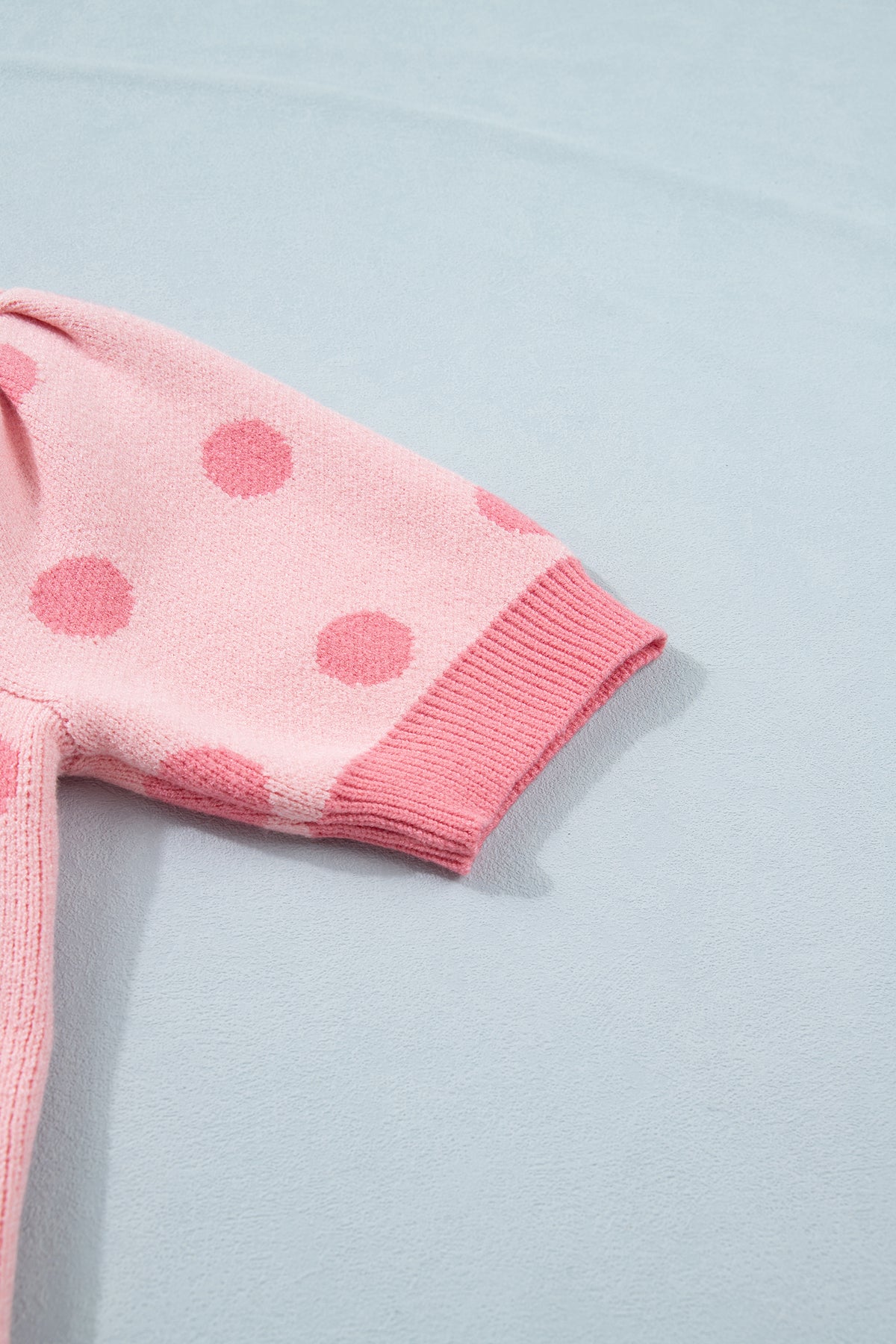 KaleaBoutique Comfortable Polka Dot Puff Short Sleeve Sweater Top - KaleaBoutique.com