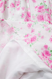 KaleaBoutique Stylish Floral Print Square Neck Ribbon Knot Back Cute Mini Dress - KaleaBoutique.com