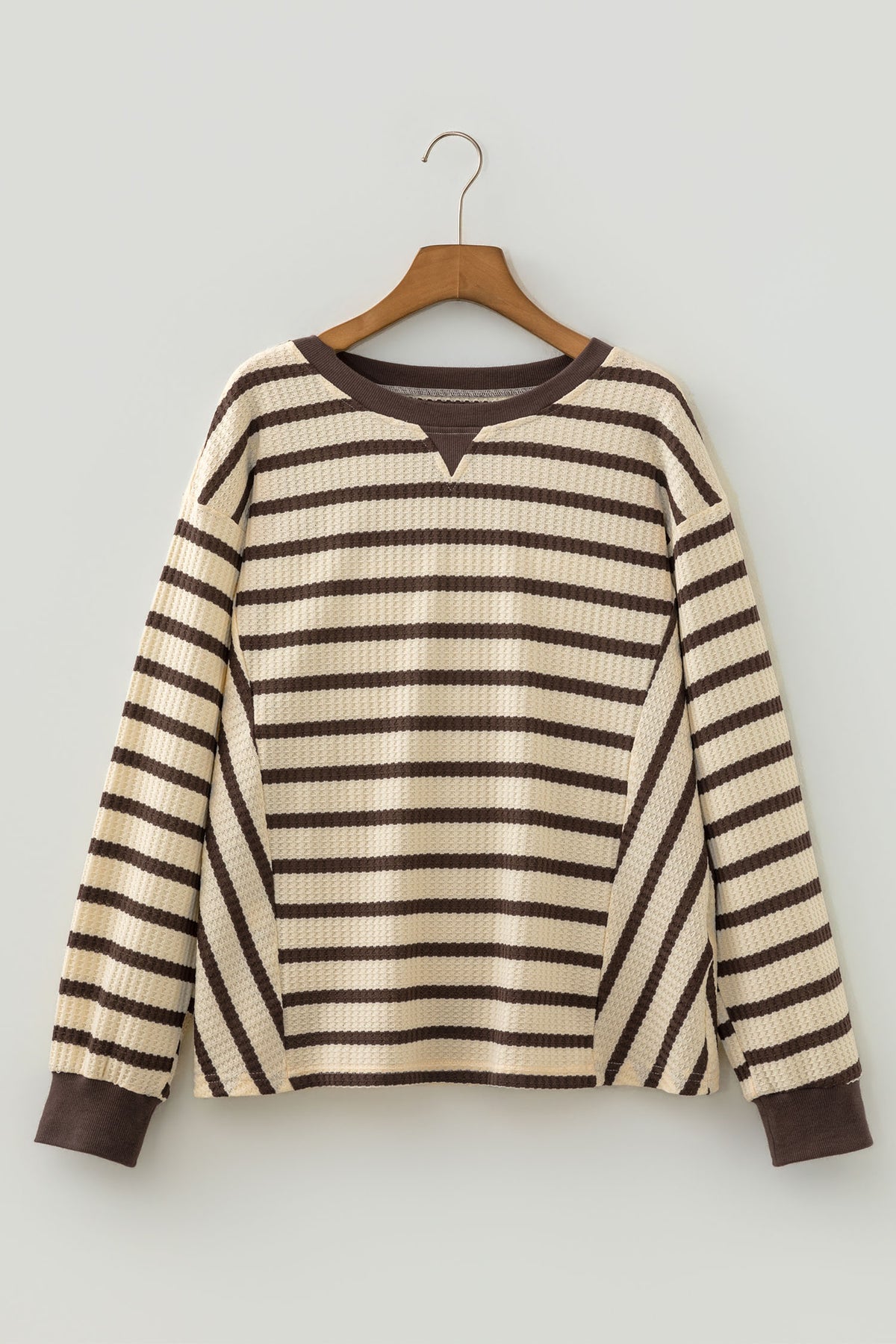 KaleaBoutique Comfortable Patchwork Ribbed Cuff Casual Pullover Sweatshirt - KaleaBoutique.com