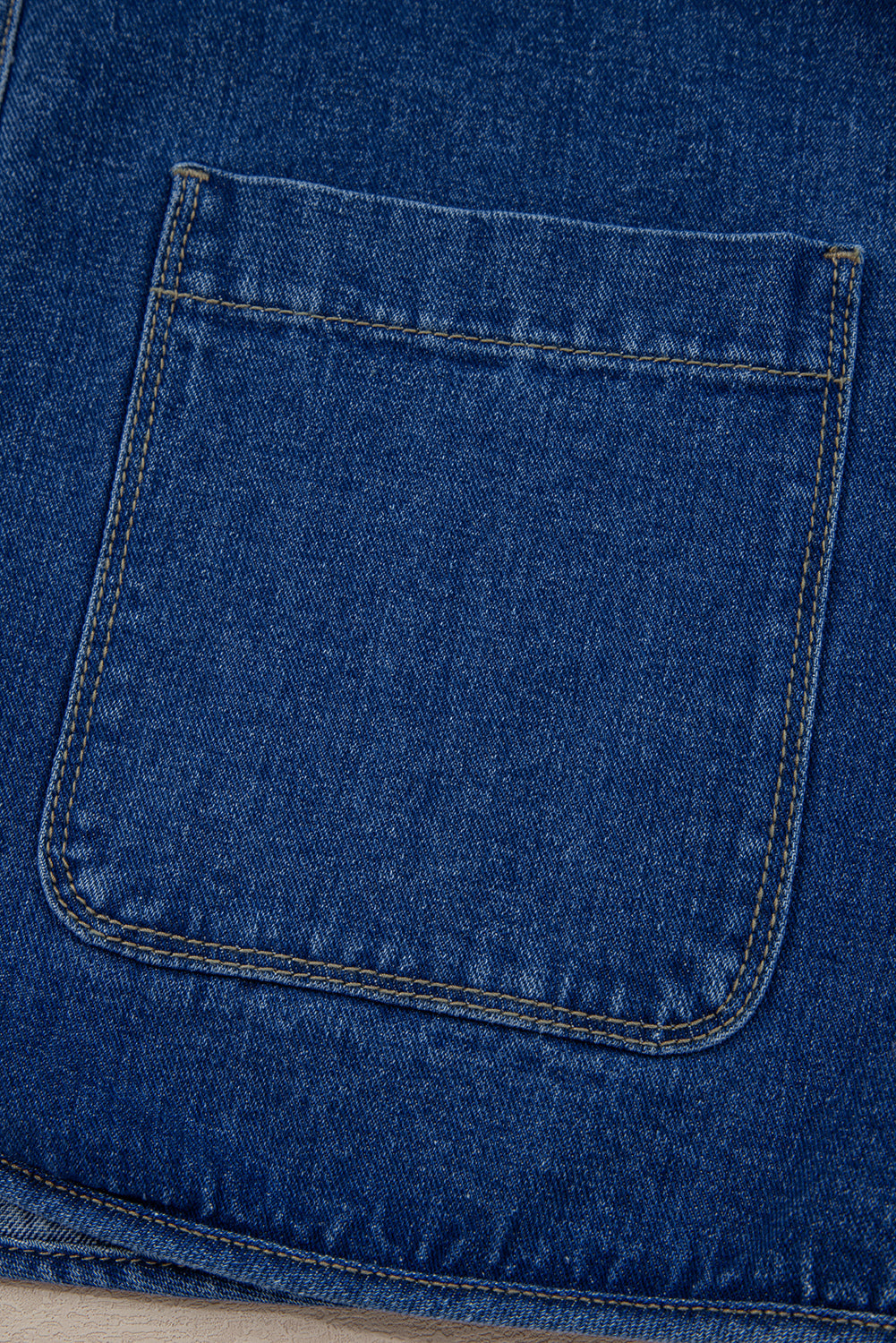 Vintage Fastening Big Patched Pockets Straight Cut Deep Wash Denim Jacket - KaleaBoutique.com