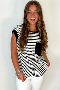 Chest Pocket Patch Round Neck Tank Top - KaleaBoutique.com