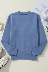 KaleaBoutique Textured Knit Pearl Beaded Button Up Cardigan - KaleaBoutique.com