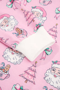 KaleaBoutique Stylish Ho Ho Ho Christmas Fashion Print 2pcs Lounge Short Set - KaleaBoutique.com
