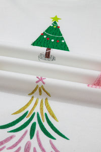 KaleaBoutique Stylish Multi Christmas Tree Long Sleeve Top and Shorts 2pcs Lounge Set - KaleaBoutique.com