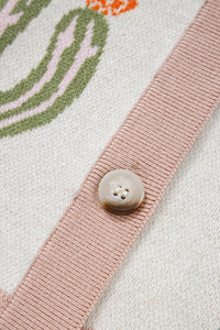 KaleaBoutique Stylish Desert Cactus Buttoned Front Sweater Cardigan - KaleaBoutique.com