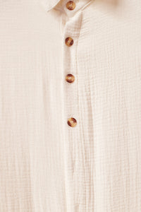 KaleaBoutique Stylish Comfortable Crinkled Buttons Maxi Beach Dress with Slits - KaleaBoutique.com