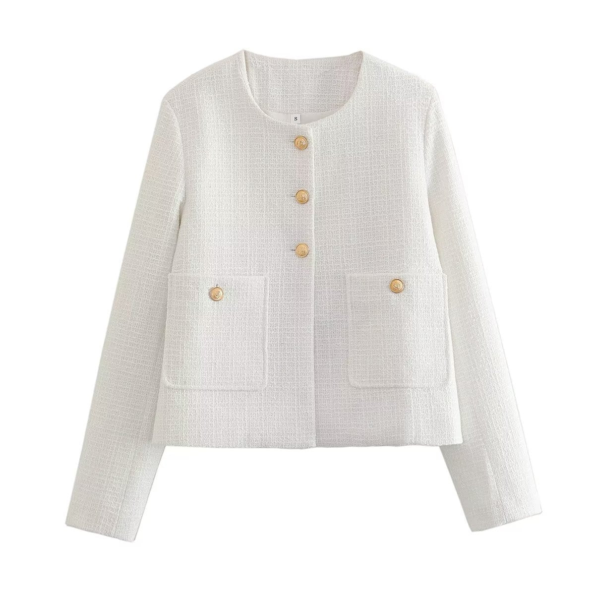 KaleaBoutique Women's Textured Button-Detail Jacket - KaleaBoutique.com