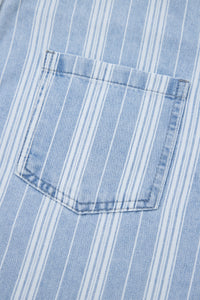 Boyfriend Chest Pocket Classic Denim Shacket - KaleaBoutique.com