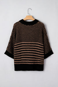 KaleaBoutique Stylish 3/4 Draped Sleeve Slouchy Sweater - KaleaBoutique.com