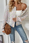 KaleaBoutique Rhinestone Decor Multicolor Confetti Sweater Cardigan - KaleaBoutique.com