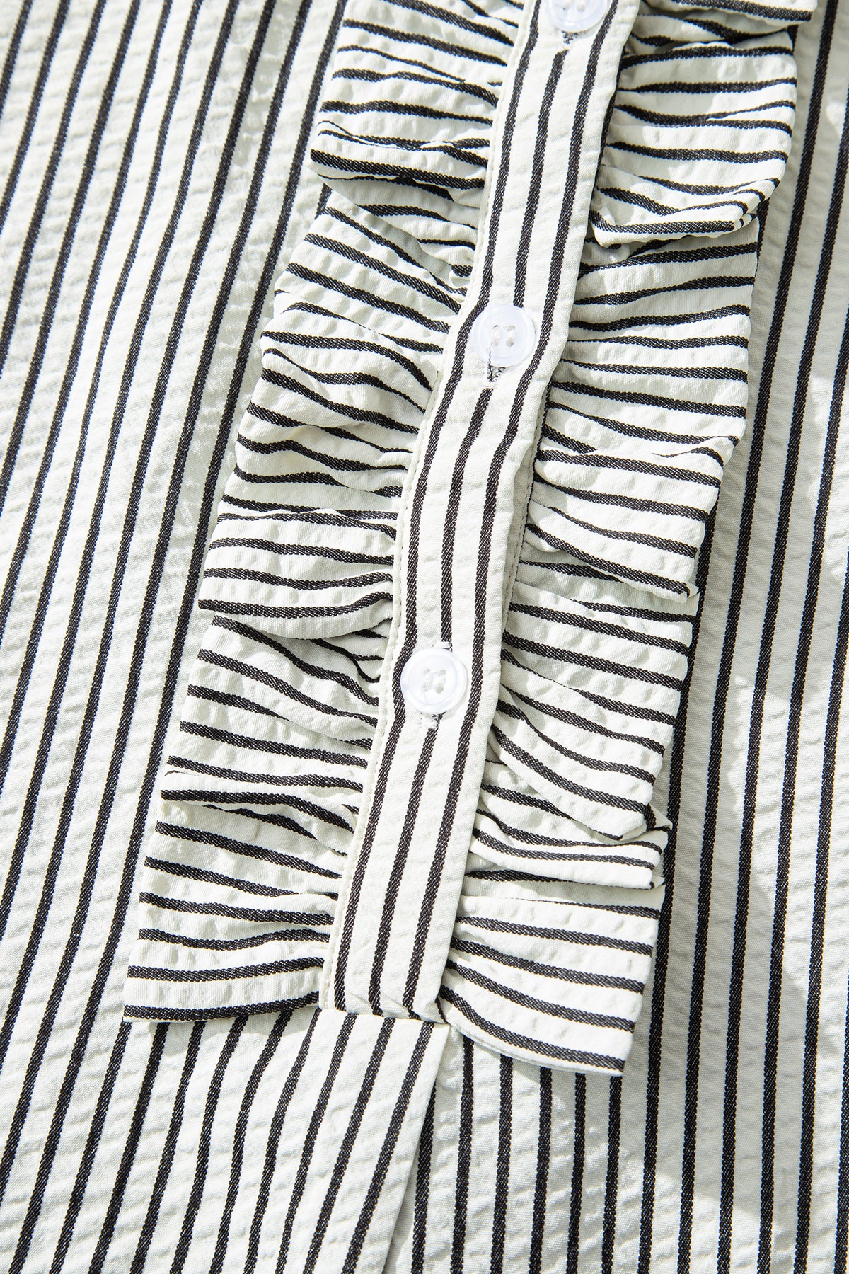 KaleaBoutique Stylish Frilled Detail Half Buttons Short Sleeve Long Dress - KaleaBoutique.com