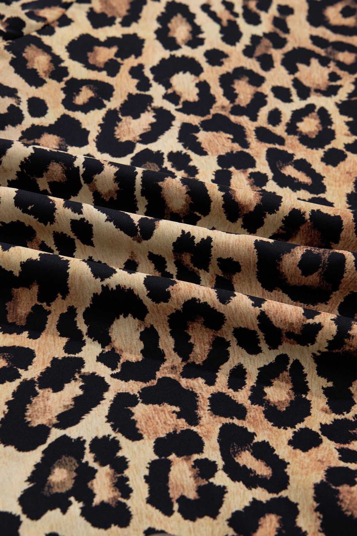 Stylish KaleaBoutique Wild Leopard Print Contrast Striped Frilled Trim Chic Shirt - KaleaBoutique.com