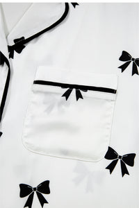 KaleaBoutique Comfortable Bows Print Two Piece Sleepwear - KaleaBoutique.com