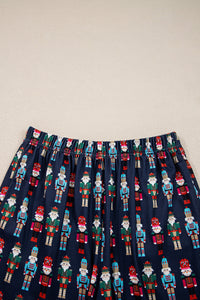 KaleaBoutique Stylish Mama Claus Plaid Letter Tee Nutcracker Shorts 2pcs Lounge Set - KaleaBoutique.com