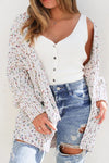 Confetti Rib Knit Long Sleeve Cardigan - KaleaBoutique.com
