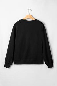KaleaBoutique Stylish Embroidered Spooky Season Graphic Long Sleeve Round Neck Pullover Sweatshirt - KaleaBoutique.com