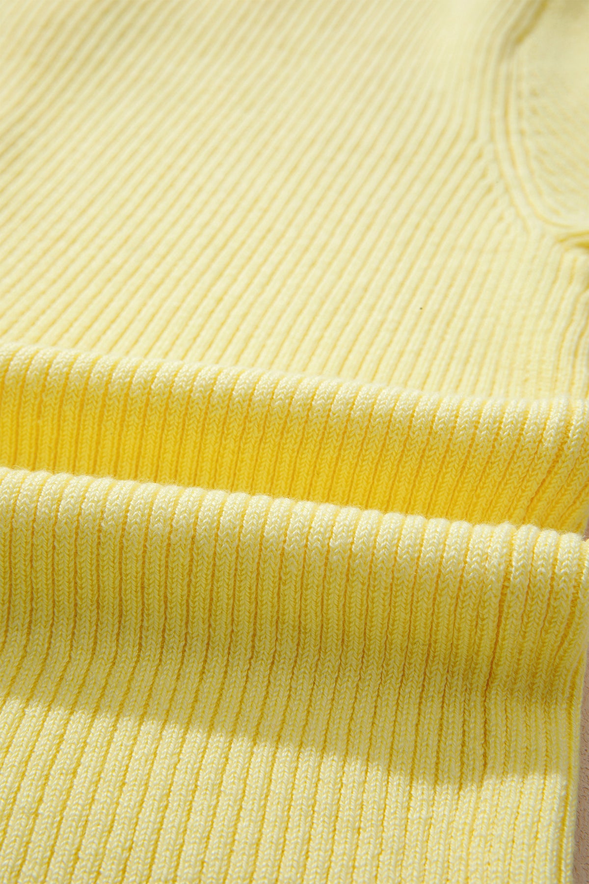 KaleaBoutique Stylish Ribbed Knit Contrast Frilled Short Sleeve Sweater Cardigan - KaleaBoutique.com