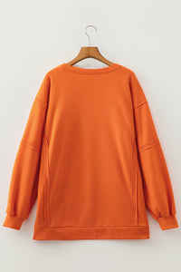 KaleaBoutique Comfortable Halloween Witchy Plaid Slogan Embroidered Patch Tunic Sweatshirt - KaleaBoutique.com
