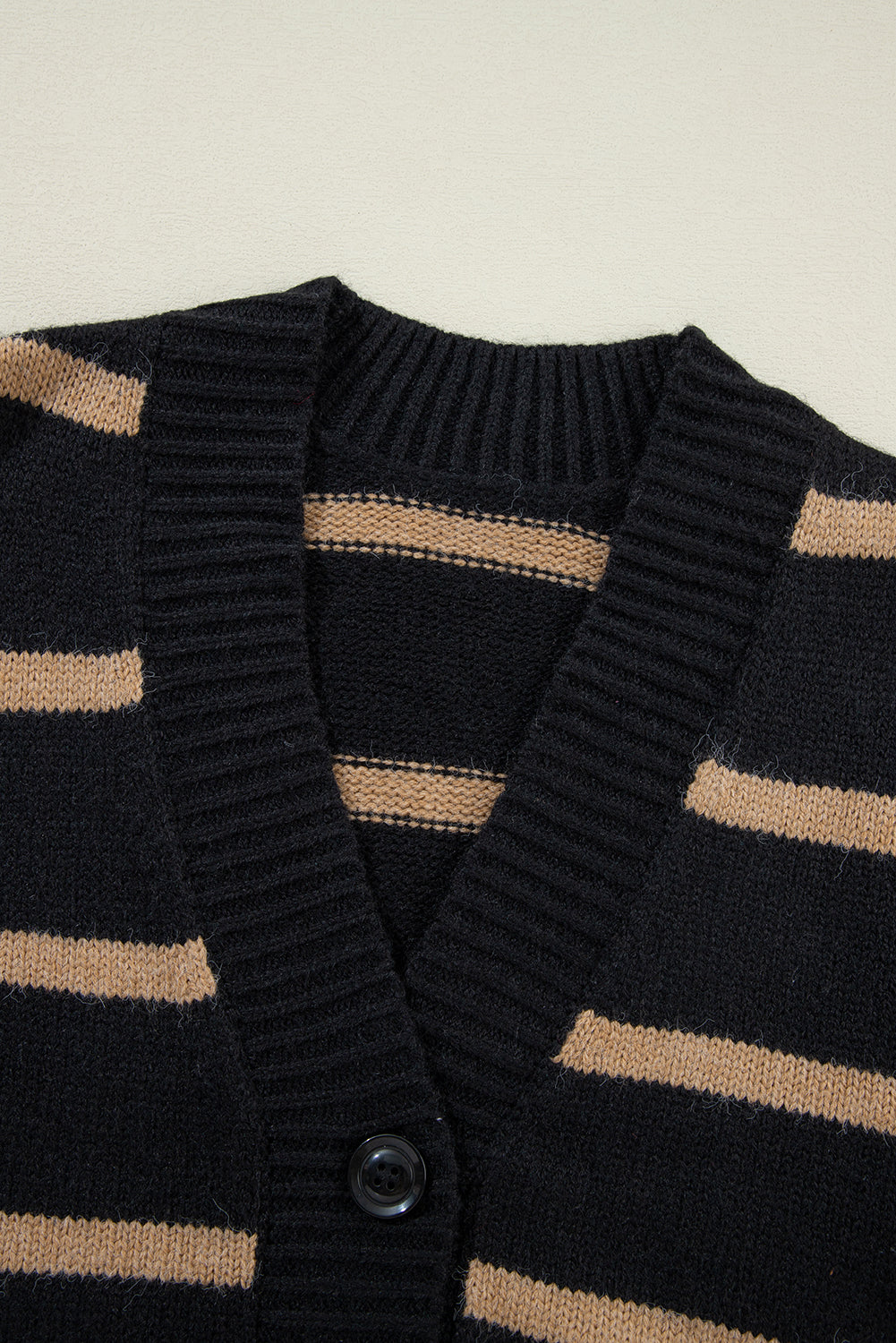 Buttoned V Neck Drop Shoulder Loose Cardigan - KaleaBoutique.com