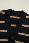 Buttoned V Neck Drop Shoulder Loose Cardigan - KaleaBoutique.com